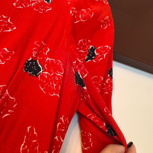 Rouje Red Gabin Floral Midi Wrap Dress - Picture 4 of 9